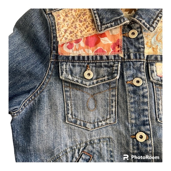 Roxy Patchwork Denim Jacket Size Small Cowboycore - Picture 3 of 6